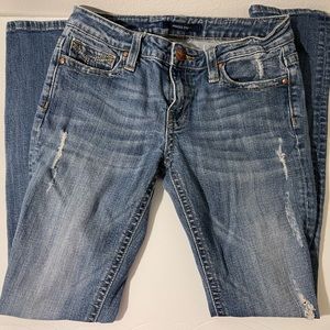 Vigoss Studio women’s jeans 7/8 distressed fashion jeans